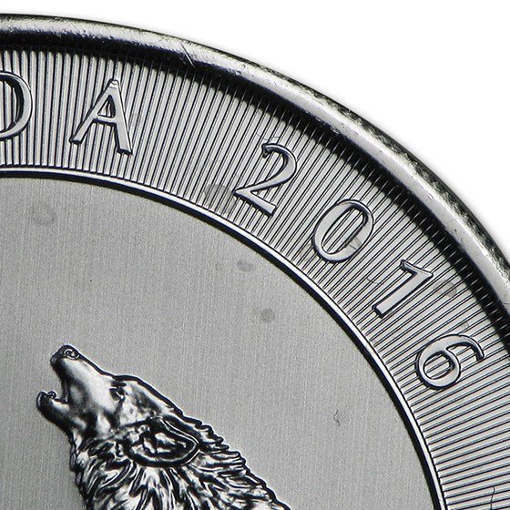 2015-2017 Canada 3/4 oz Silver Howling Wolves BU (Cull/Abrasions)