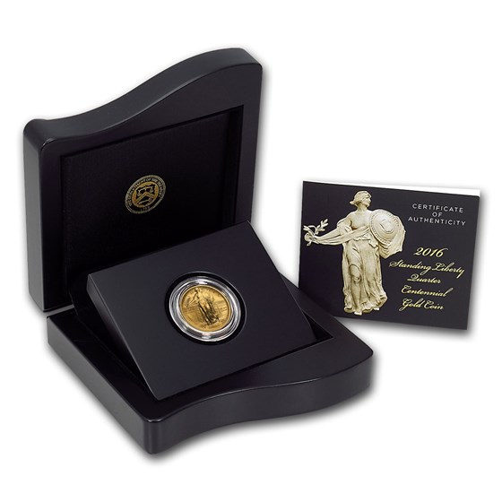 2016-W 1/4 oz Gold Standing Liberty Quarter Centennial (w/OGP)