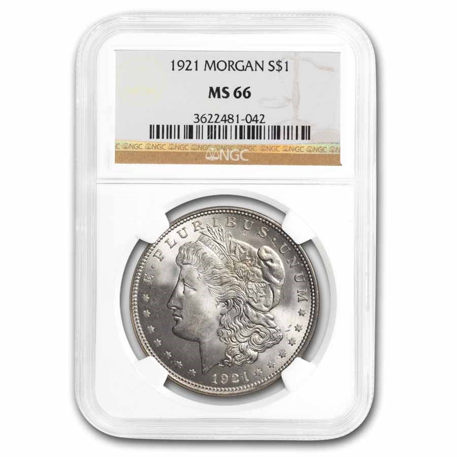 1921 Morgan Dollar MS-66 NGC 1921 Morgan Dollar MS-66 NGC