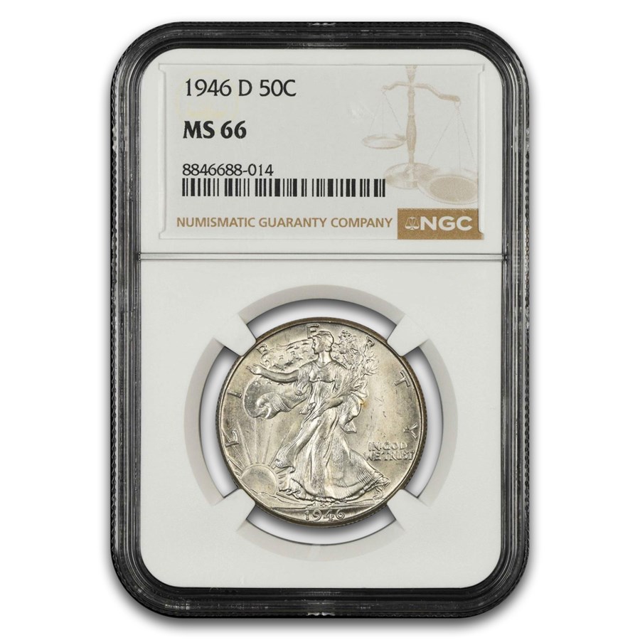 1946-D Walking Liberty Half Dollar MS-66 NGC