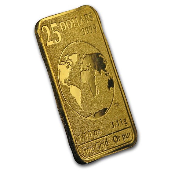 2016 Canada 1/10 oz Gold $25 Bar BU