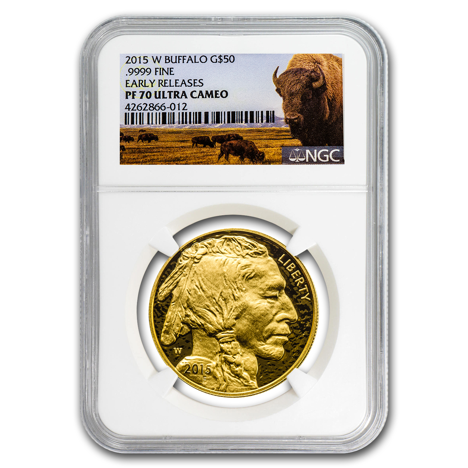 2015-W 1 oz Proof Gold Buffalo PF-70 NGC (ER, Buffalo Label)
