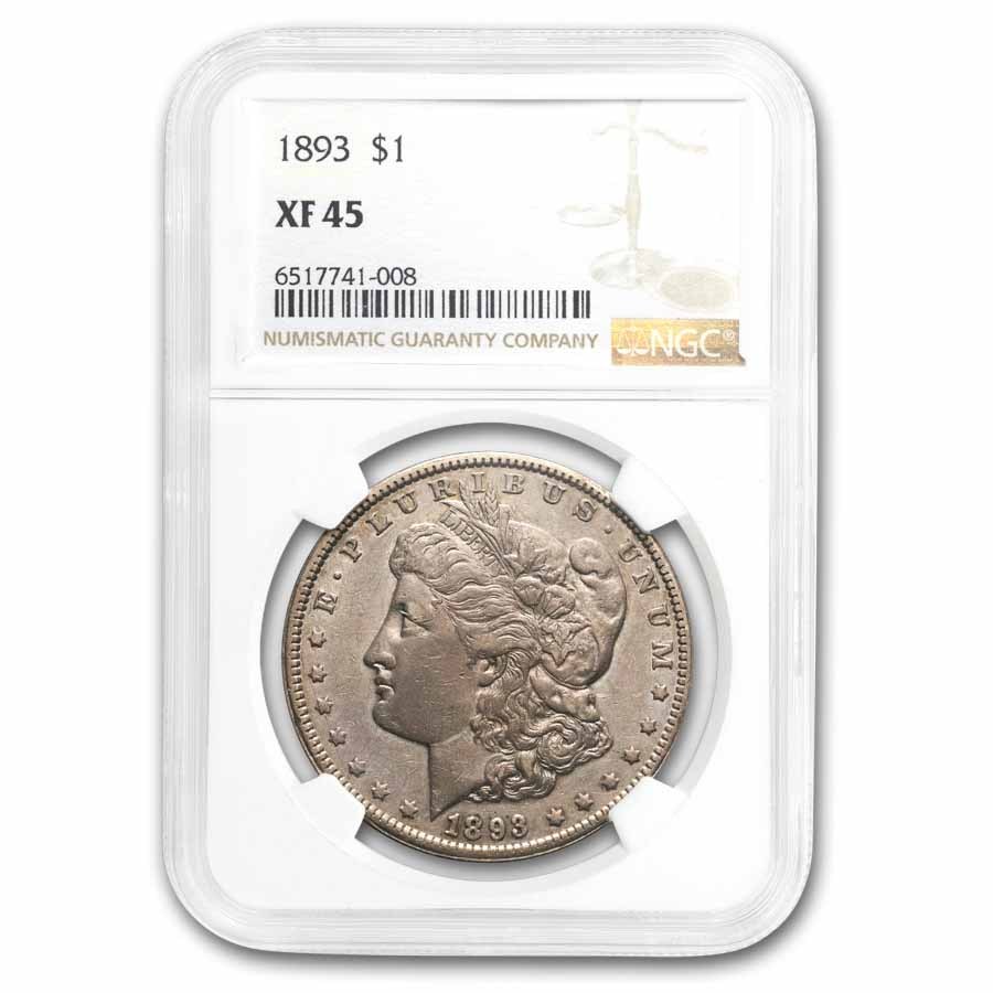 1893 Morgan Dollar XF-45 NGC