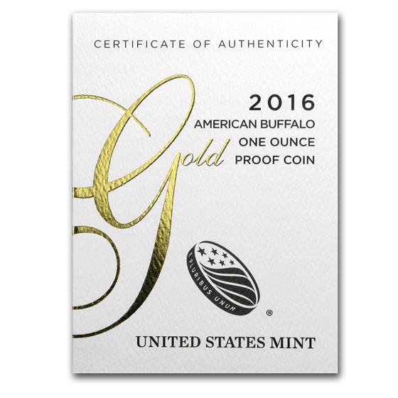 2016-W 1 oz Proof Gold Buffalo (w/Box &amp; COA)