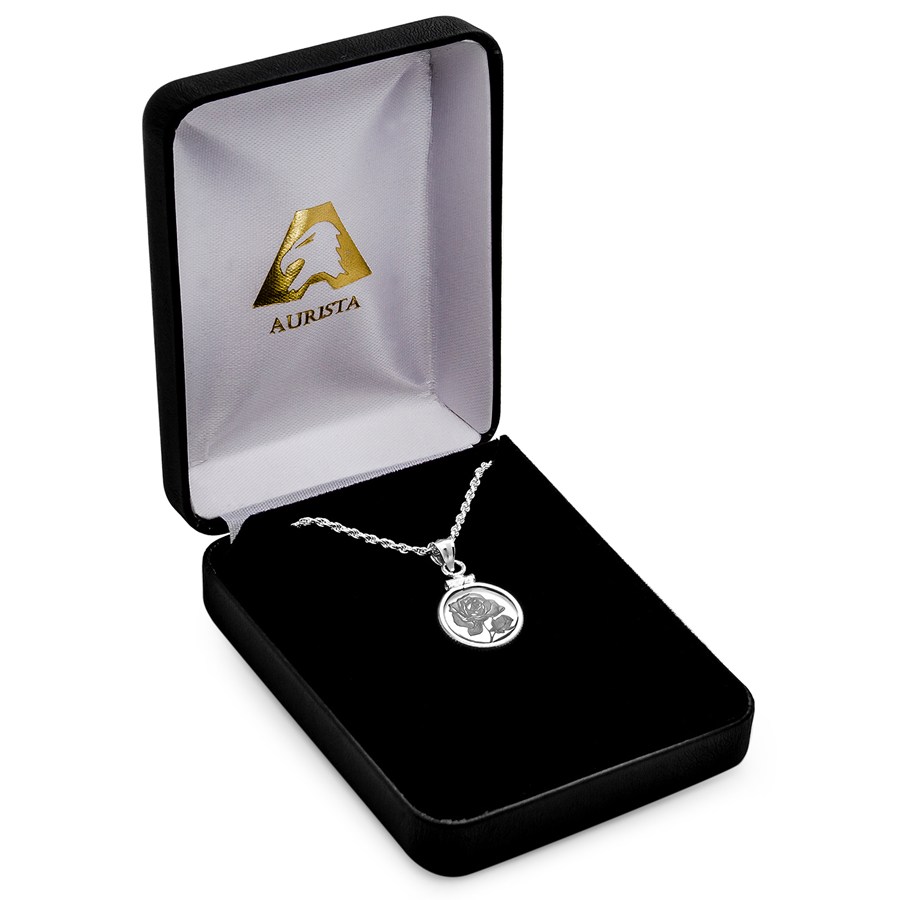 Sterling Silver Rose Necklace