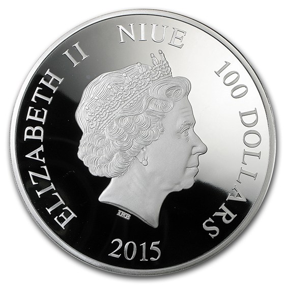 2015 Niue 1 kilo Silver $100 Disney Steamboat Willie (Box &amp; COA)