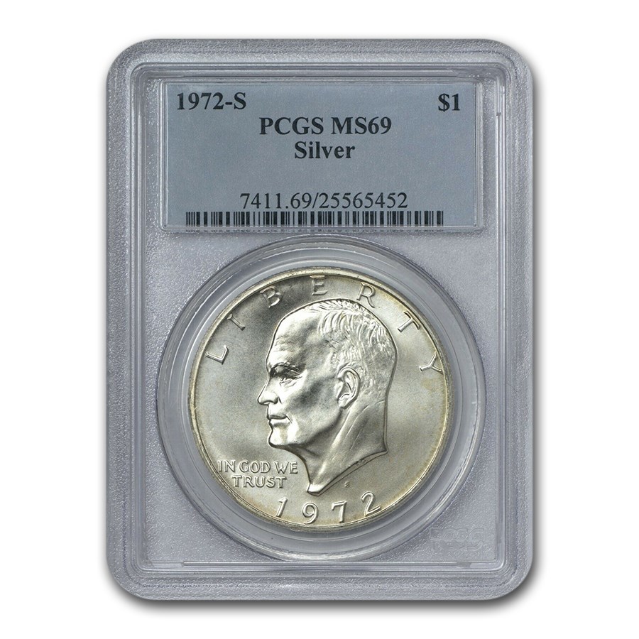 1972-S Silver Eisenhower Dollar MS-69 PCGS