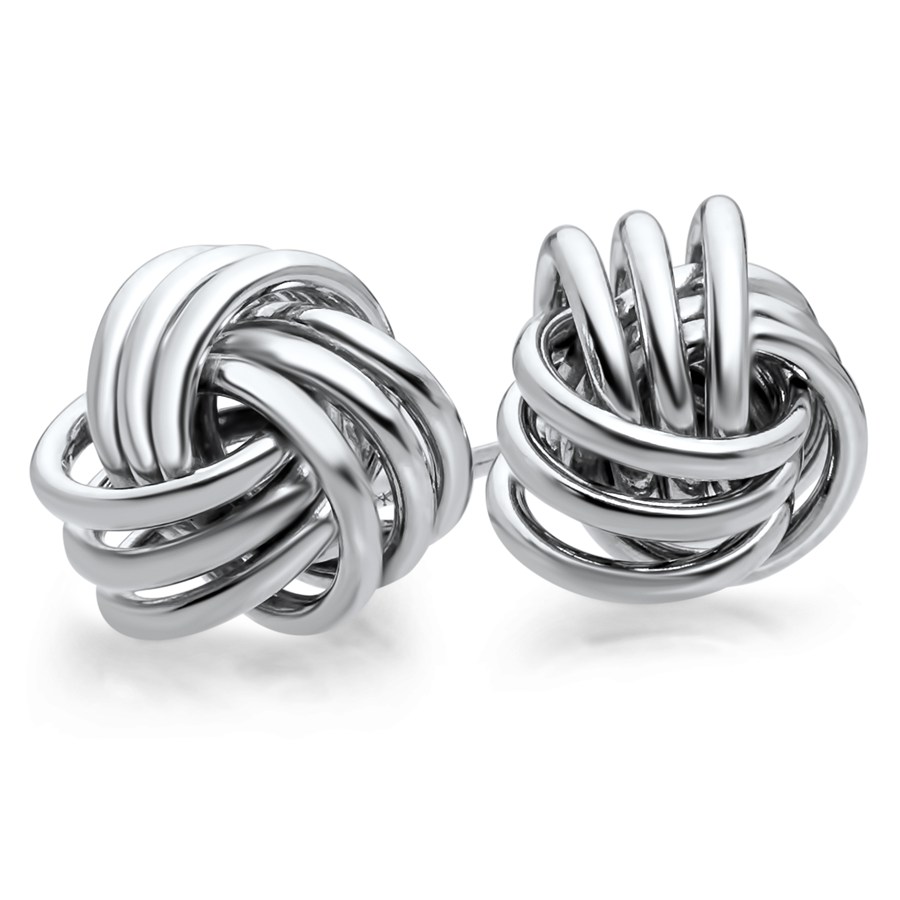 Sterling Silver Polished Love Knot Earrings