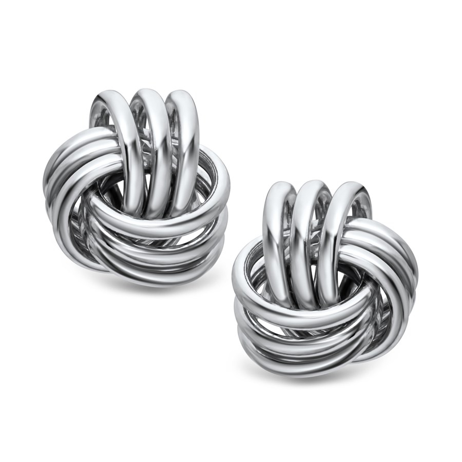 Sterling Silver Polished Love Knot Earrings