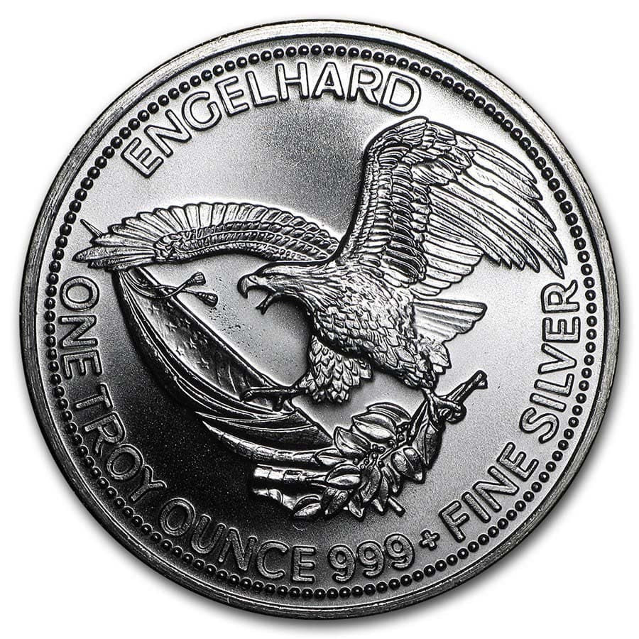 1 oz Silver Round - Engelhard Prospector (Random Year)