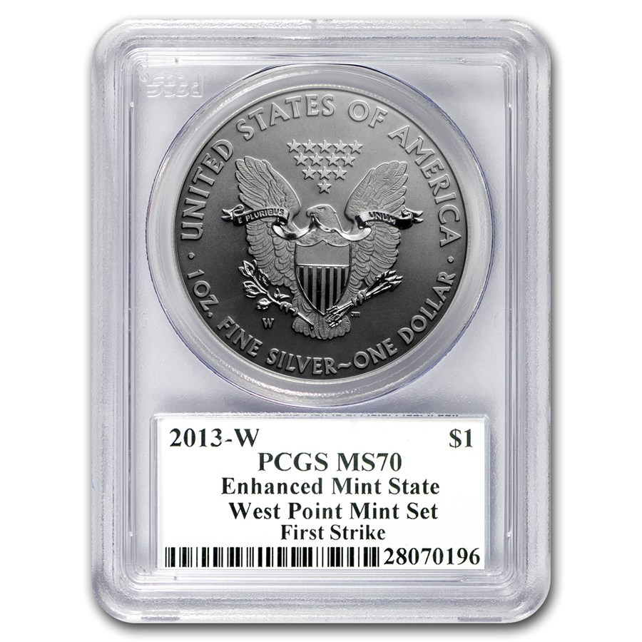 2013-W 2-Coin Silver Eagle Set MS/PF-70 PCGS (Edmund Moy)