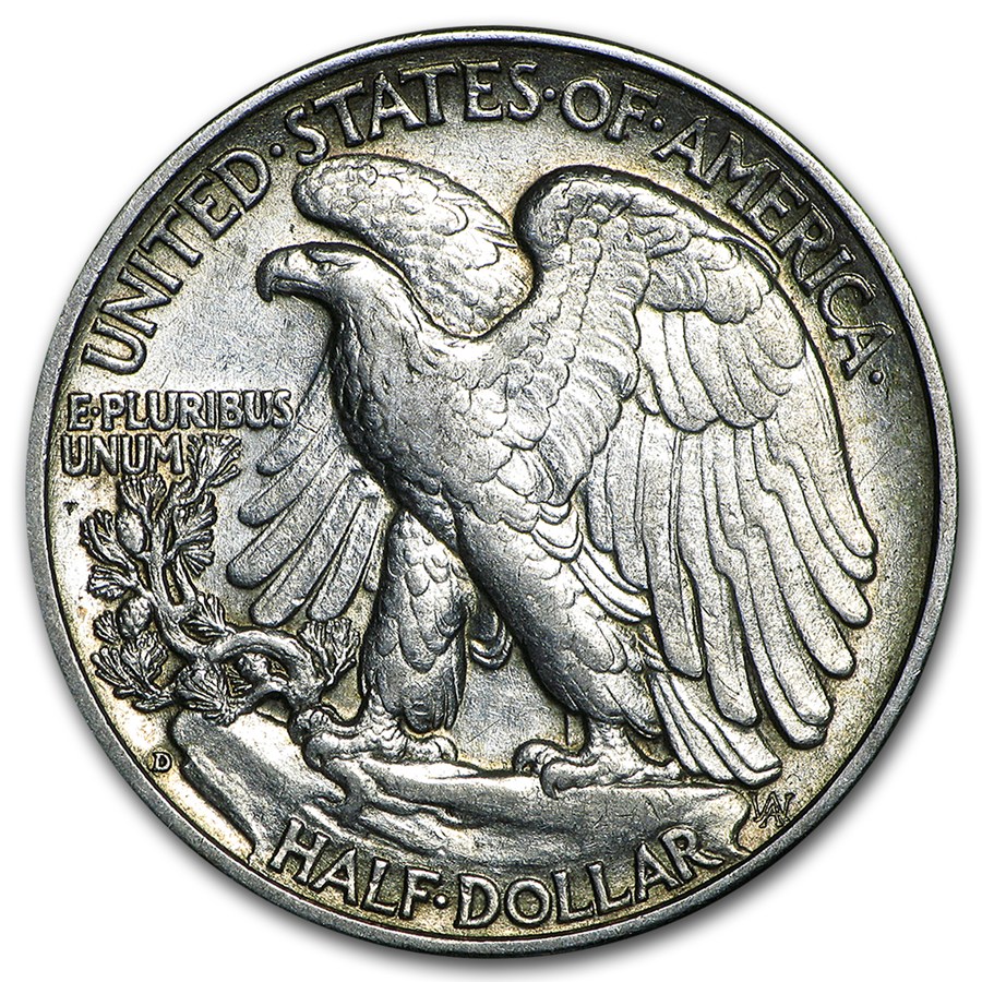 1938-D Walking Liberty Half Dollar AU