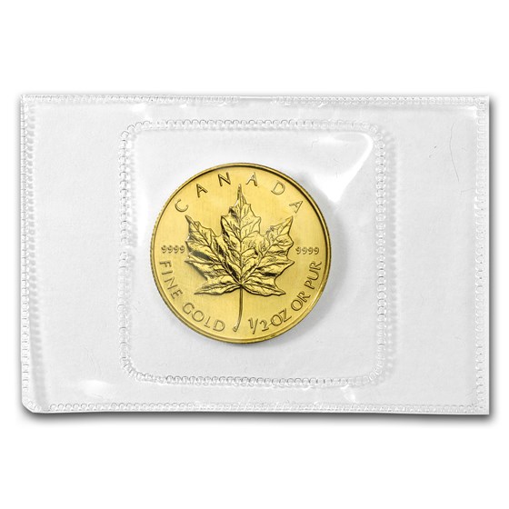 2002 Canada 1/2 oz Gold Maple Leaf BU