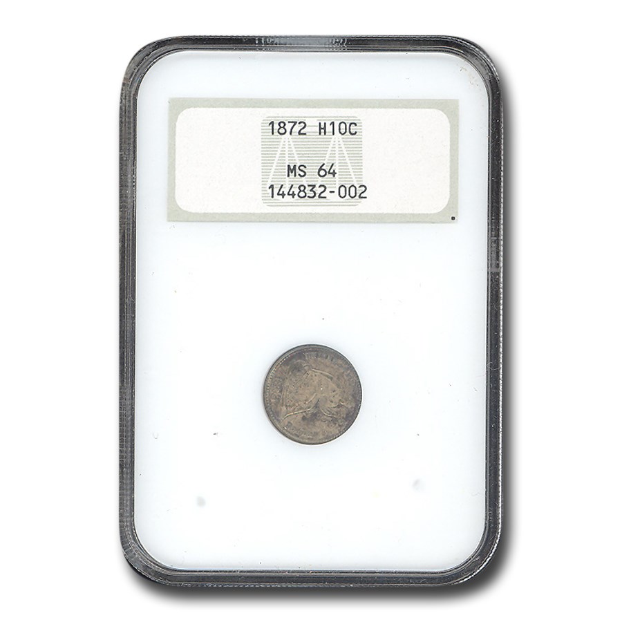 1872 Liberty Seated Half Dime MS-64 NGC