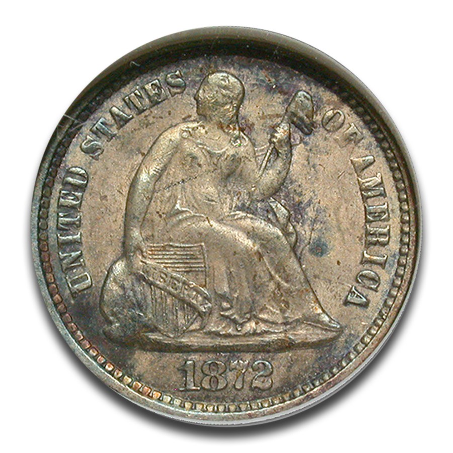 1872 Liberty Seated Half Dime MS-64 NGC