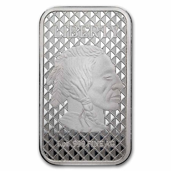 1 oz Silver Bar - Buffalo