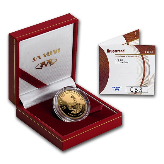 2016 South Africa 1/2 oz Proof Gold Krugerrand