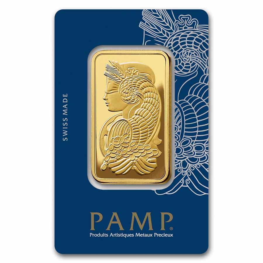 50 gram Gold Bar - PAMP Suisse Lady Fortuna Veriscan (In Assay)