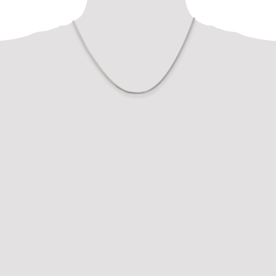 Sterling Silver 1.75 mm Round Spiga Chain - 18 in.