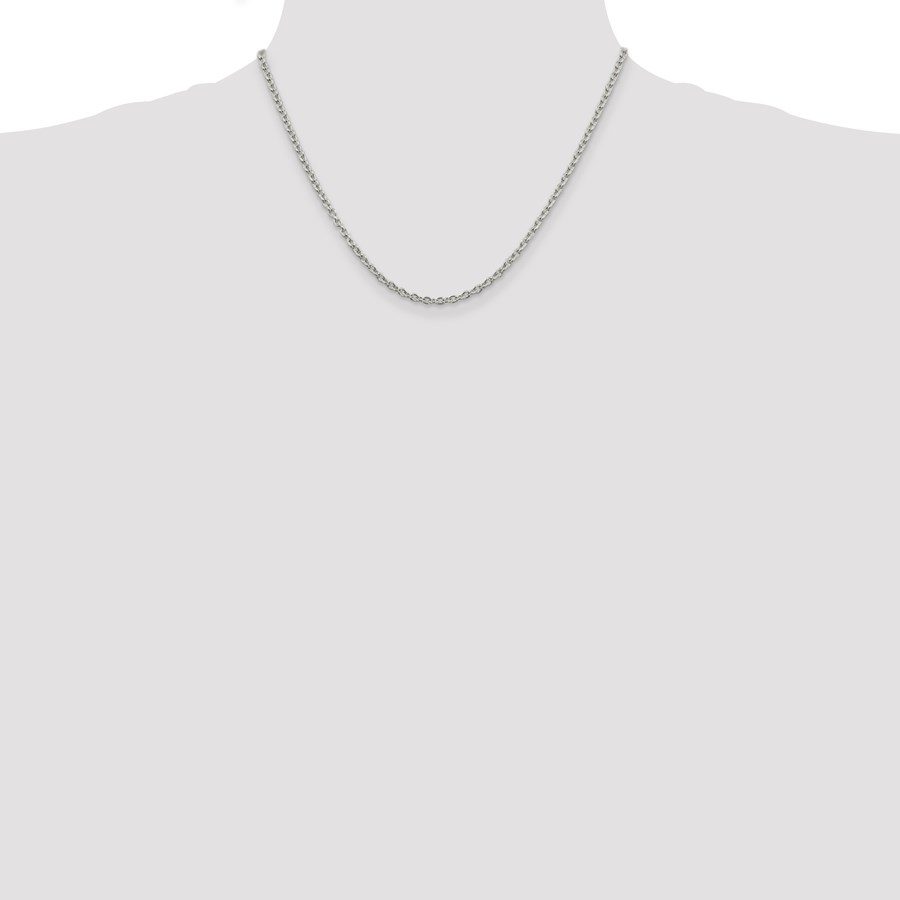 Sterling Silver 2.75 mm Cable Chain - 18 in.