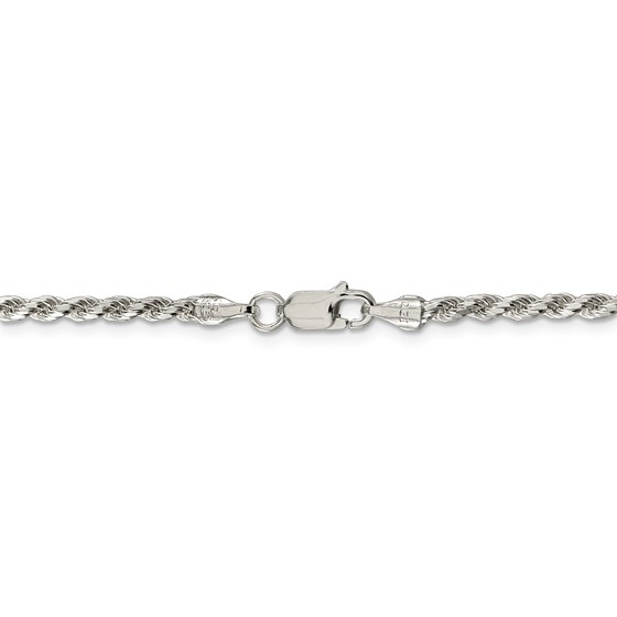 Sterling Silver 2.75 mm Diamond Cut Rope Chain - 20 in.